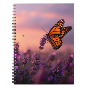 Monarch Butterfly Lavender Sunset Notitieboek