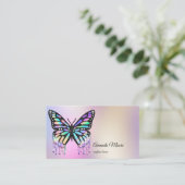 Monarch Butterfly Life Coach Holografisch Visitekaartje (Staand voorkant)