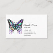 Monarch Butterfly Life Coach Holografisch Visitekaartje (Achterkant)