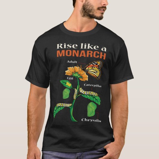 Monarch Butterfly  Lifecycle Metamorphosis T-shirt (Voorkant)