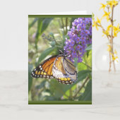 Monarch Butterfly-loftkaart Kaart (Gele Bloem)