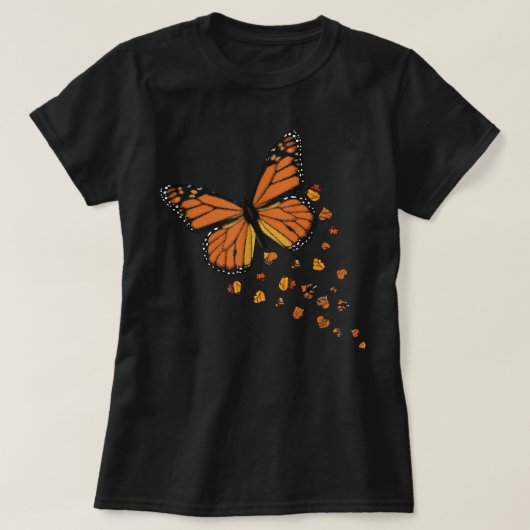 Monarch Butterfly Love Heart T Gift for Women and T-shirt (Design voorkant)