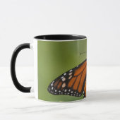 Monarch Butterfly man op Swamp Milkweed Mok (Links)
