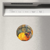 Monarch Butterfly Marigold Foto bedankt Magneet (Insitu (Vaatwasser))