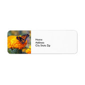 Monarch Butterfly Marigold Foto Etiket (Voorkant)