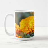 Monarch Butterfly Marigold Foto Koffiemok (Links)