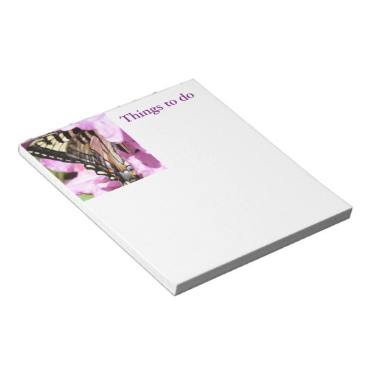 Monarch Butterfly Memo Pad Dingen te doen Notitieblok (Schuin)