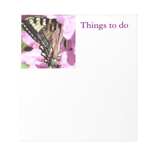 Monarch Butterfly Memo Pad Dingen te doen Notitieblok (Voorkant)