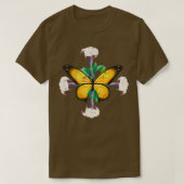 Monarch Butterfly met datura blooms leaf mandala T-shirt (Design voorkant)