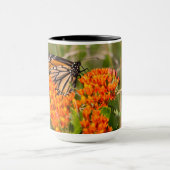 Monarch Butterfly-Mok, vlinder op molenroos Mok (Midden)