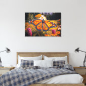 Monarch Butterfly Mountain Beauful Meadow Natuur Canvas Afdruk (Insitu (Slaapkamer))