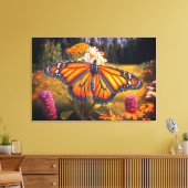 Monarch Butterfly Mountain Beauful Meadow Natuur Canvas Afdruk (Insitu (Woonkamer))