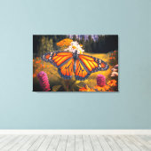 Monarch Butterfly Mountain Beauful Meadow Natuur Canvas Afdruk (Insitu (Houten vloer))