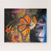 Monarch Butterfly Mountain Beauful Meadow Natuur Legpuzzel (Horizontaal)