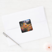 Monarch Butterfly Mountain Beauful Meadow Natuur Vierkante Sticker (Envelop)