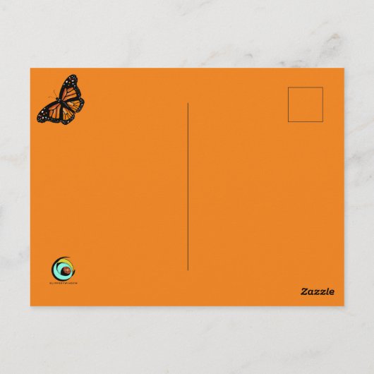 MONARCH BUTTERFLY MYSTERY EYES by Slipperywindow Briefkaart (Achterkant)