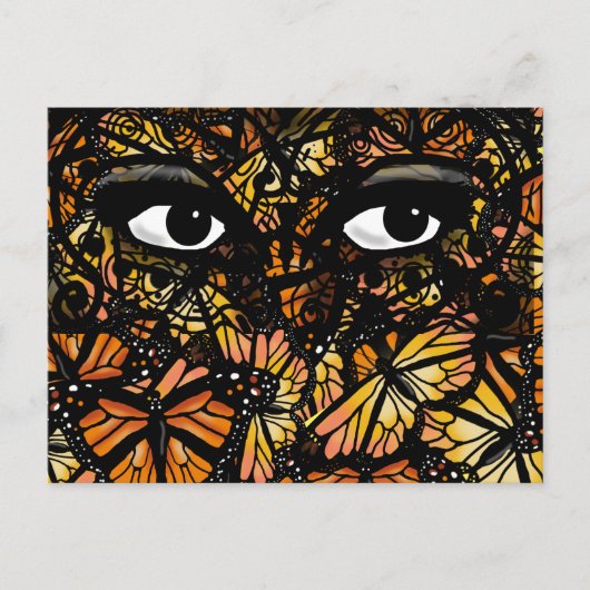 MONARCH BUTTERFLY MYSTERY EYES by Slipperywindow Briefkaart (Voorkant)