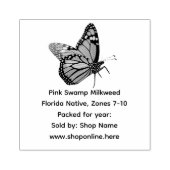 Monarch Butterfly Native Milkweed Seeds Rubberstempel (Afrduk)