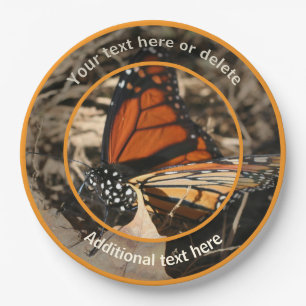 Monarch Butterfly Natuur Gepersonaliseerde Partij Papieren Bordje
