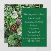 Monarch Butterfly Natuur Square Invitation Monarch Kaart (Voorkant / Achterkant)
