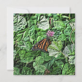 Monarch Butterfly Natuur Square Invitation Monarch Kaart (Achterkant)