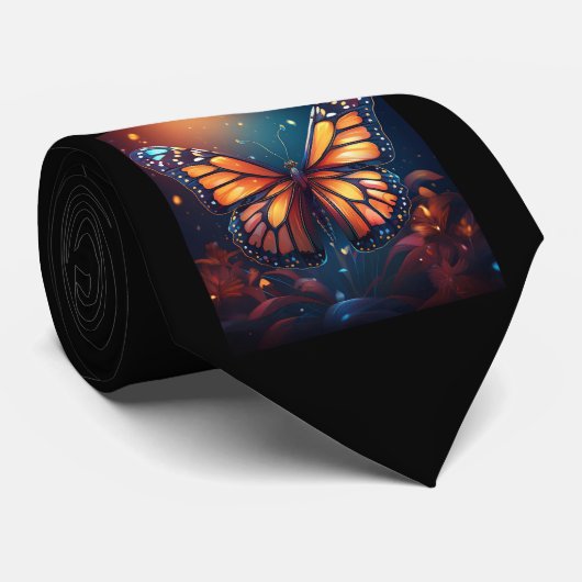 Monarch Butterfly Necktie Stropdas (Opgerold)