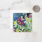 Monarch Butterfly-notarissen Notitiekaartje (Voorkant / Achterkant in situ)