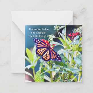 Monarch Butterfly-notarissen Notitiekaartje