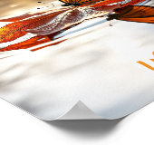 Monarch Butterfly on Autumn Leaf Poster (Hoek)