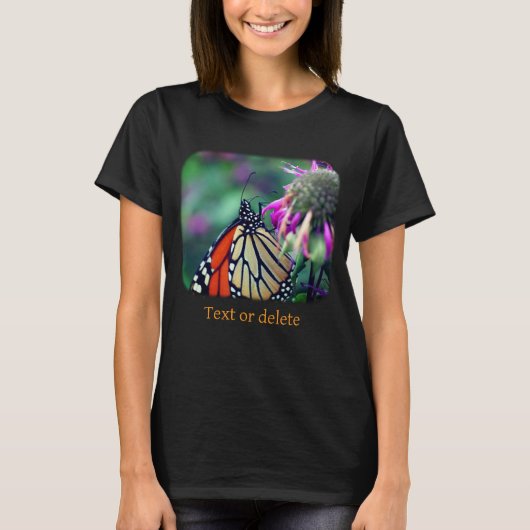 Monarch Butterfly On Flower Nature Personalized T-shirt (Voorkant)