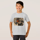 Monarch Butterfly on Leaf Kinder Natuur T-Shirt (Voorkant volledig)