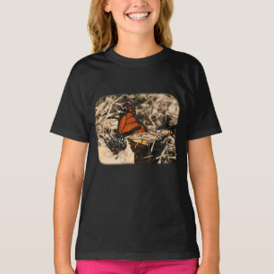 Monarch Butterfly on Leaf Kinder Natuur T-Shirt