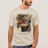 Monarch Butterfly On Leaf Personalized Nature T-shirt (Voorkant)
