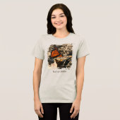 Monarch Butterfly On Leaf Personalized Nature Tri-Blend Shirt (Voorkant volledig)