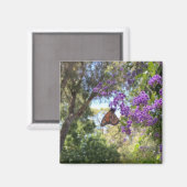 Monarch Butterfly on Purple Flowers Magneet (Voorkant / Achterkant)