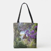 Monarch Butterfly on Purple Flowers Tote Bag (Achterkant)