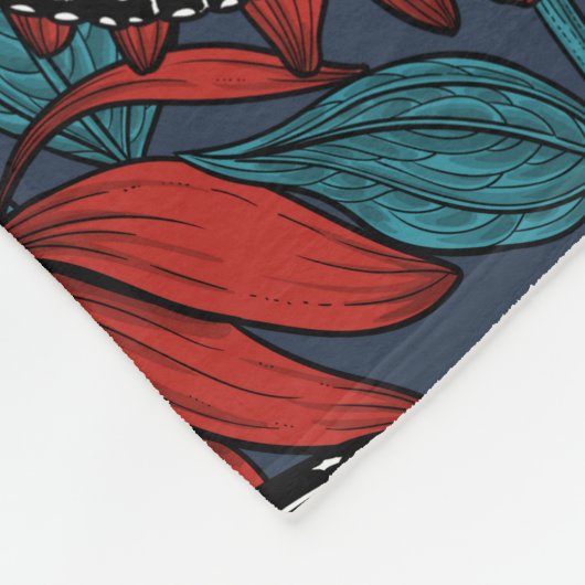 Monarch butterfly on red coneflowers fleece deken (Hoek)