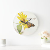 Monarch Butterfly on Sunflower Acrylwall Clock Grote Klok (Huis)