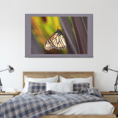 Monarch Butterfly op Agave Canvas Afdruk (Insitu (Slaapkamer))