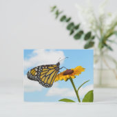 Monarch Butterfly op Black Eyed Susan Briefkaart (Staand voorkant)
