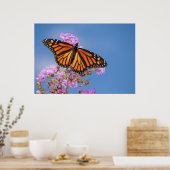 Monarch Butterfly op Crapmyrtle Poster (Keuken)