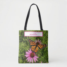 Monarch Butterfly op Echinacea Cone Flower Photo Tote Bag