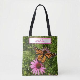 Monarch Butterfly op Echinacea Cone Flower Photo Tote Bag
