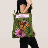 Monarch Butterfly op Echinacea Cone Flower Photo Tote Bag (Dichtbij)