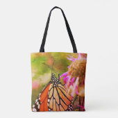 Monarch Butterfly op Flower Art Close Up Tote Bag (Achterkant)