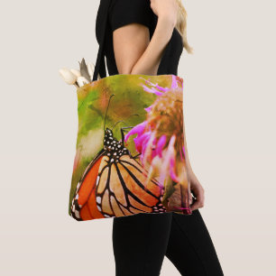 Monarch Butterfly op Flower Art Close Up Tote Bag