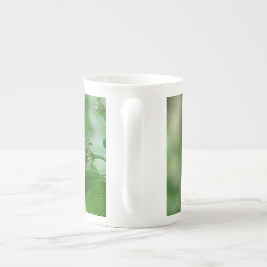 Monarch Butterfly op Flower Bone China Mok (Achterkant)