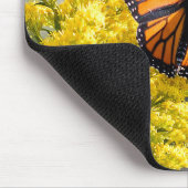 Monarch Butterfly op Goldenrod Mousepad Muismat (Hoek)