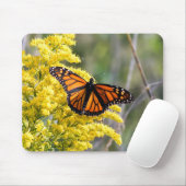 Monarch Butterfly op Goldenrod Mousepad Muismat (Met muis)