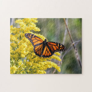 Monarch Butterfly op Goldenrod Puzzle Legpuzzel